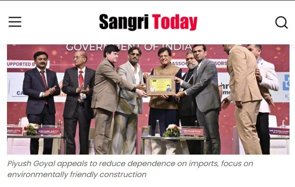 Piyush Goyal appeals to reduce dependence on imports, focus on environmentally friendly construction